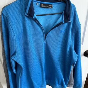 2- Under Armour Men's Zip Up Blue & gray Fleece inside sweatshirts